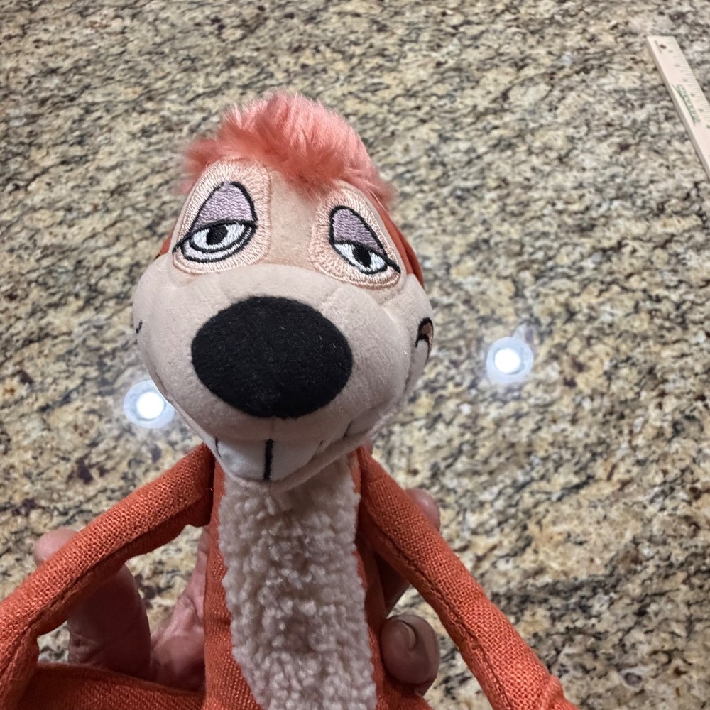 Disney Lion King Timon Plush Bean Bag Toy Textured Canvas 10 inch - Picture 3 of 7